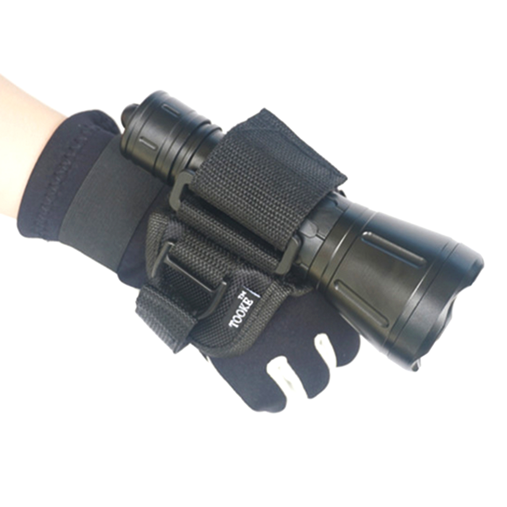 Underwater Flashlight - ฟรีถุงมือสำหรับใส่Scubaดำน้ำไฟฉายใต้น้ำไฟฉายLED