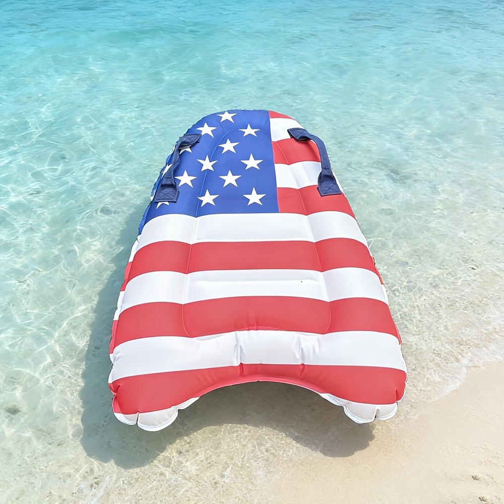 Bodyboard Boogie Board - ﻿ บอร์ดลอยน้ำแบบเป่าลมพร้อมที่จับ 1 ชิ้น ทำจากผ้าอ็อกซ์ฟอร์ดหลากสี เหมาะสำหรับเล่นเซิร์ฟ
