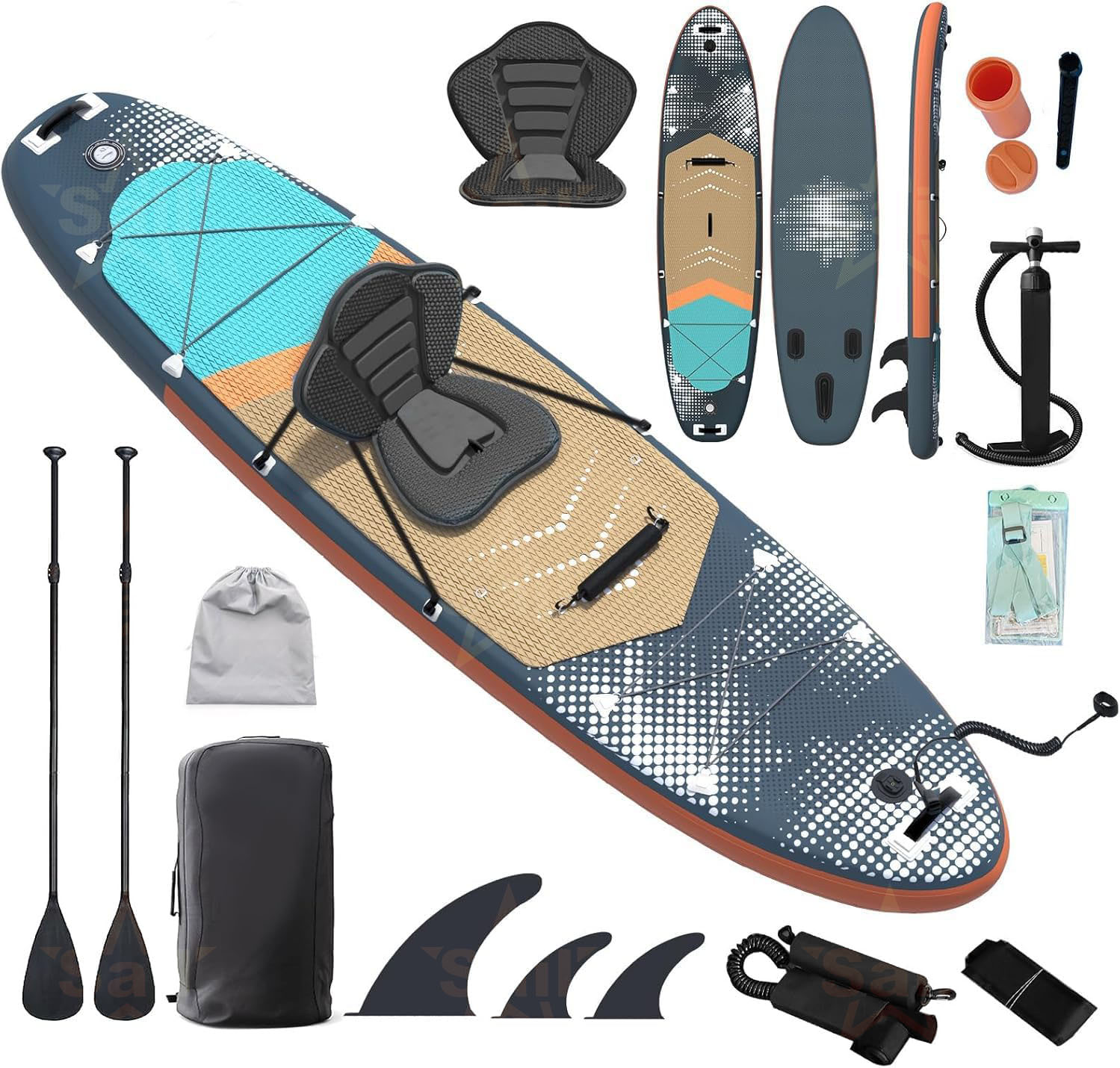 Stand Up Paddle Leash - กระดานพายลมอเนกประสงค์ SUP พร้อมอุปกรณ์ครบชุด ปั๊มลม สายรัด กระเป๋าเป้