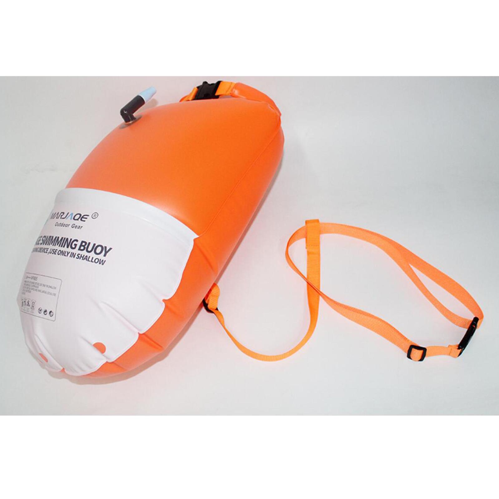 Swim Buoy Open Water - ทุ่นลอยน้ำ PVC ขนาด 20 ลิตร พร้อมเข็มขัดปรับระดับได้