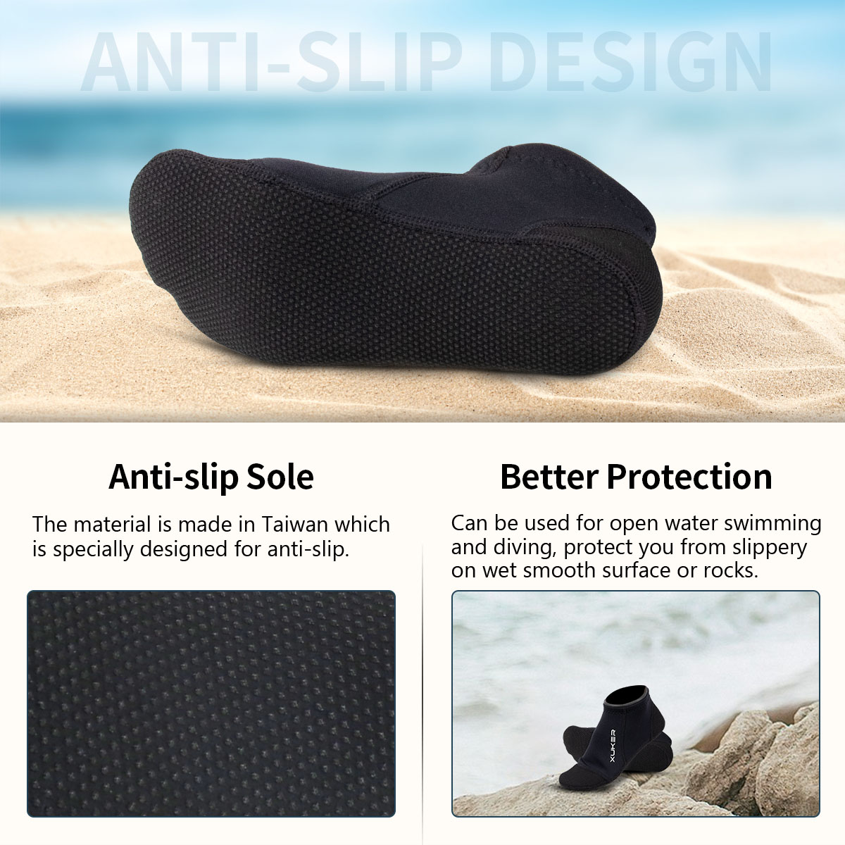 3mm ถุงเท้า Neoprene วอลเลย์บอ - Snorkel Dry Top บทวิจารณ์และราคา