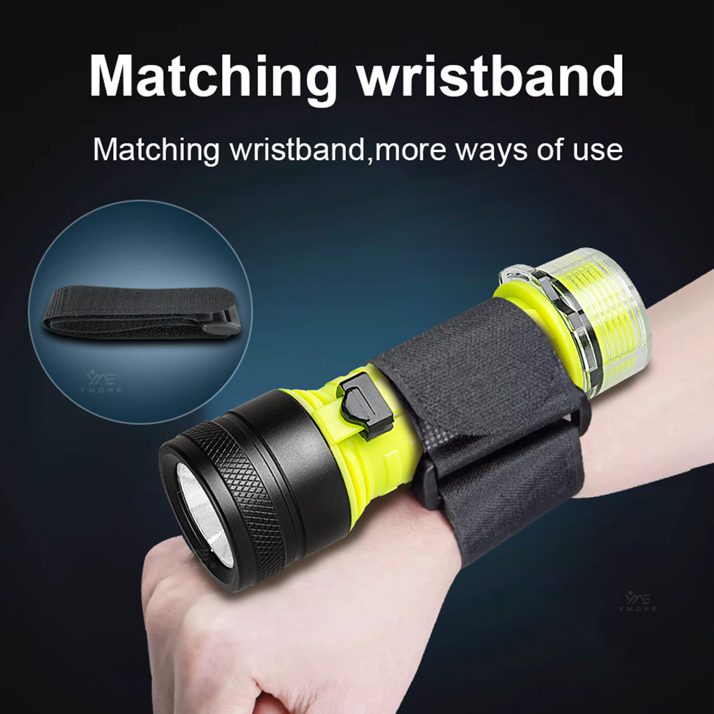 ใหม่แบบพกพา LED ไฟฉายดำน้ำมืออ - Underwater Flashlight บทวิจารณ์และราคา