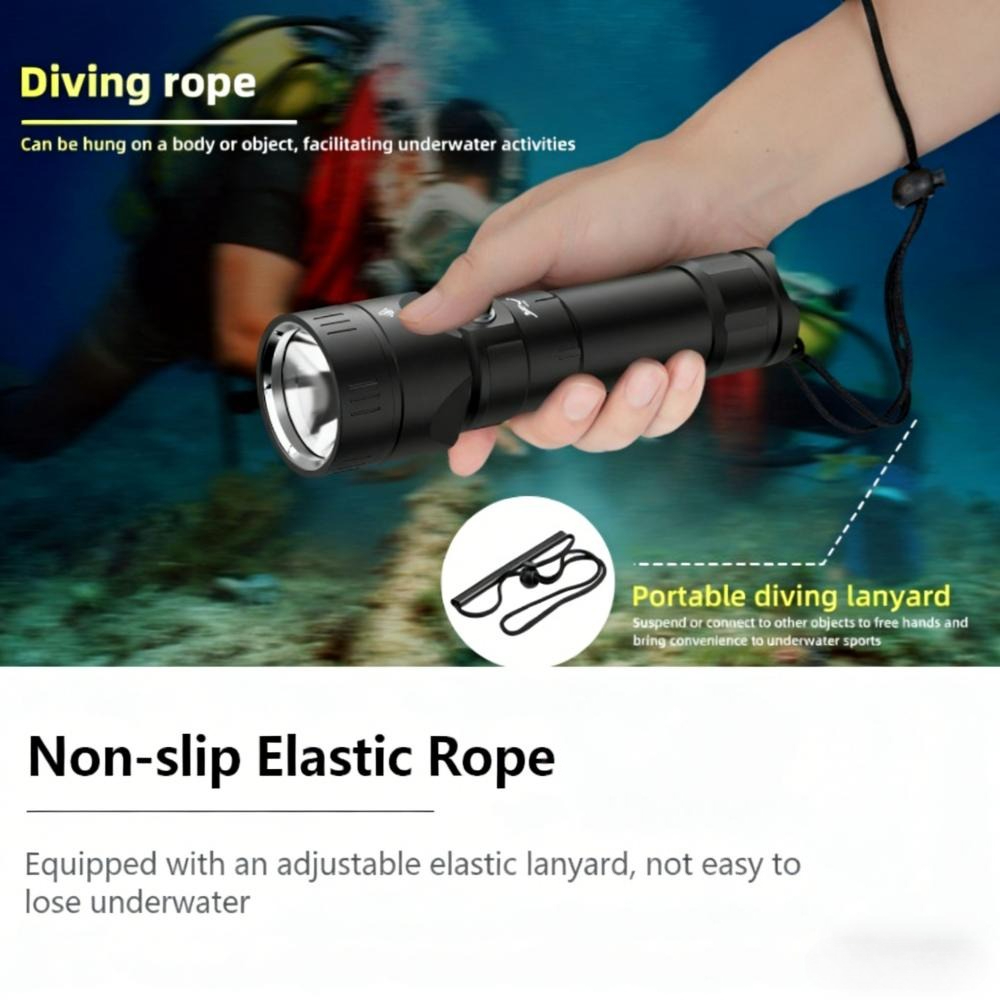 ไฟฉายดำน้ำทรงพลัง ไฟดำน้ำแบบกั - Underwater Flashlight บทวิจารณ์และราคา