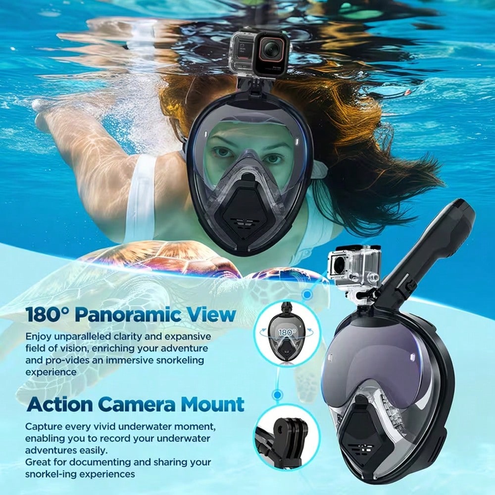 หน้ากากดำน้ำแบบเต็มหน้า Devilf - Snorkel Dry Top บทวิจารณ์และราคา