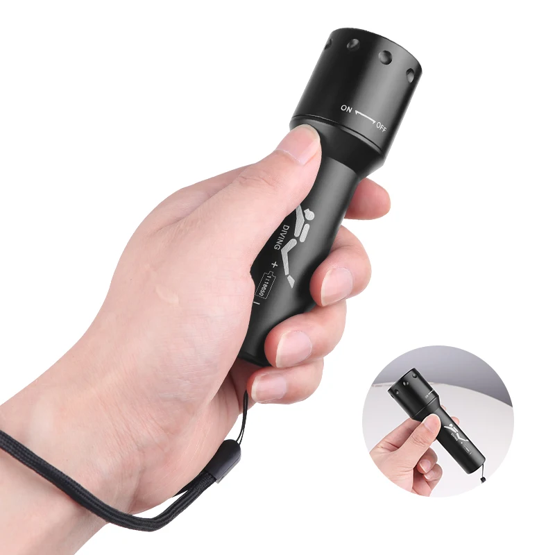 ไฟฉายดำน้ำ LED รุ่นใหม่ T6 ระย - Underwater Flashlight บทวิจารณ์และราคา