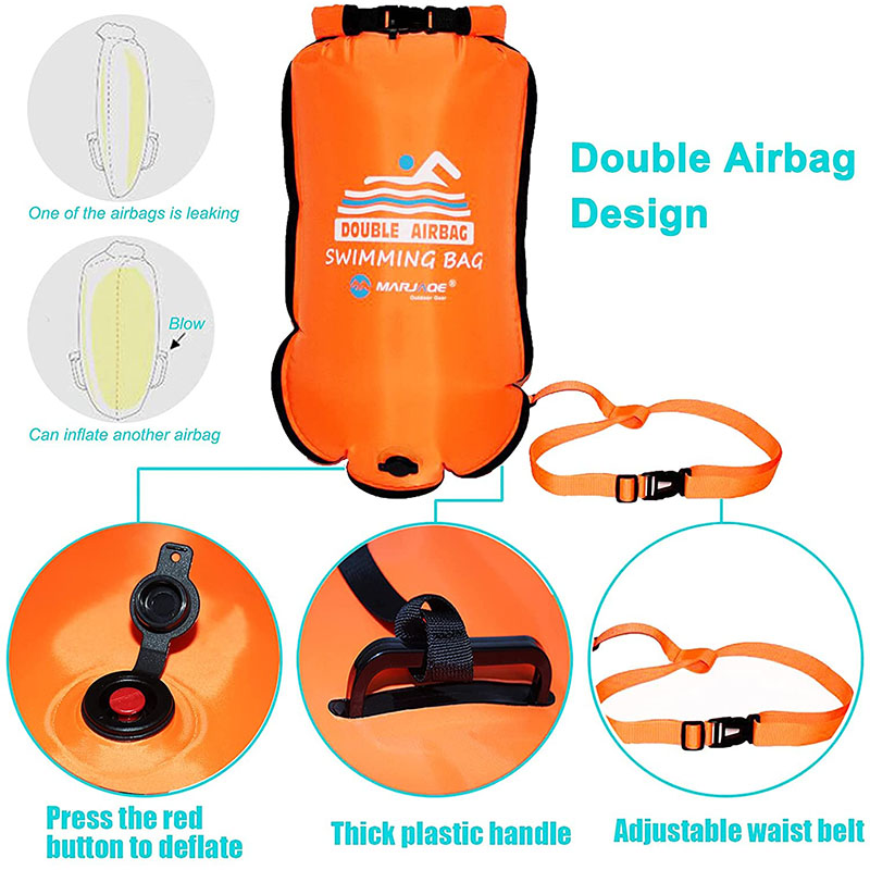 20L กระเป๋ากันน้ำเป่าลมลอยน้ำไ - Swim Buoy Open Water บทวิจารณ์และราคา